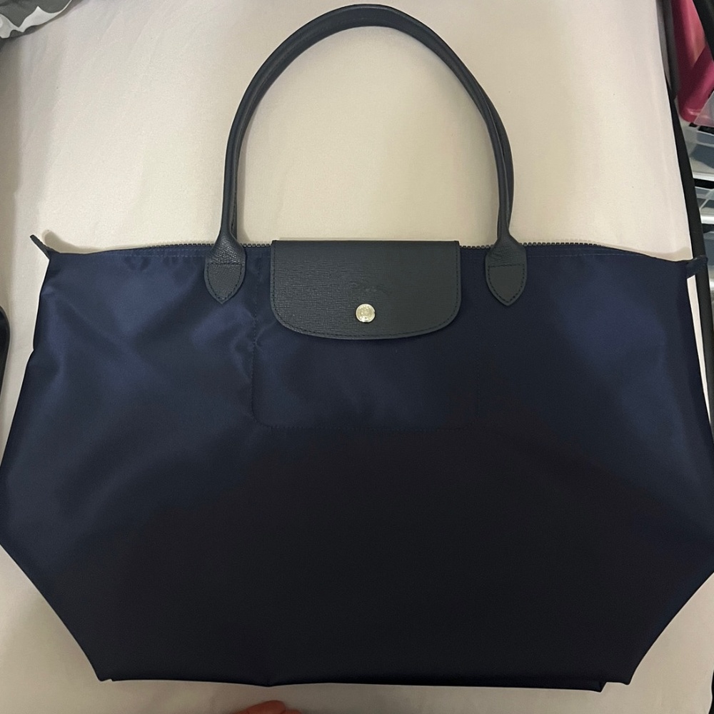Longchamp Navy Le Pliage Neo Large Nylon Tote